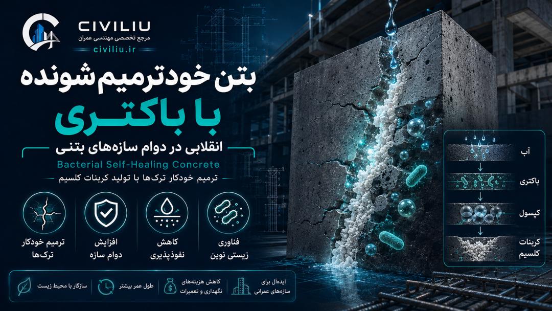 بتن خودترمیم شونده با باکتری؛ انقلابی در دوام سازه‌های بتنی