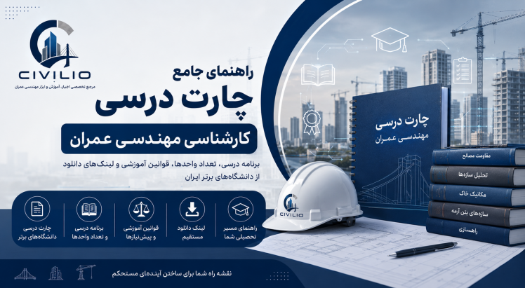 چارت درسی کارشناسی مهندسی عمران همه دانشگاه ها