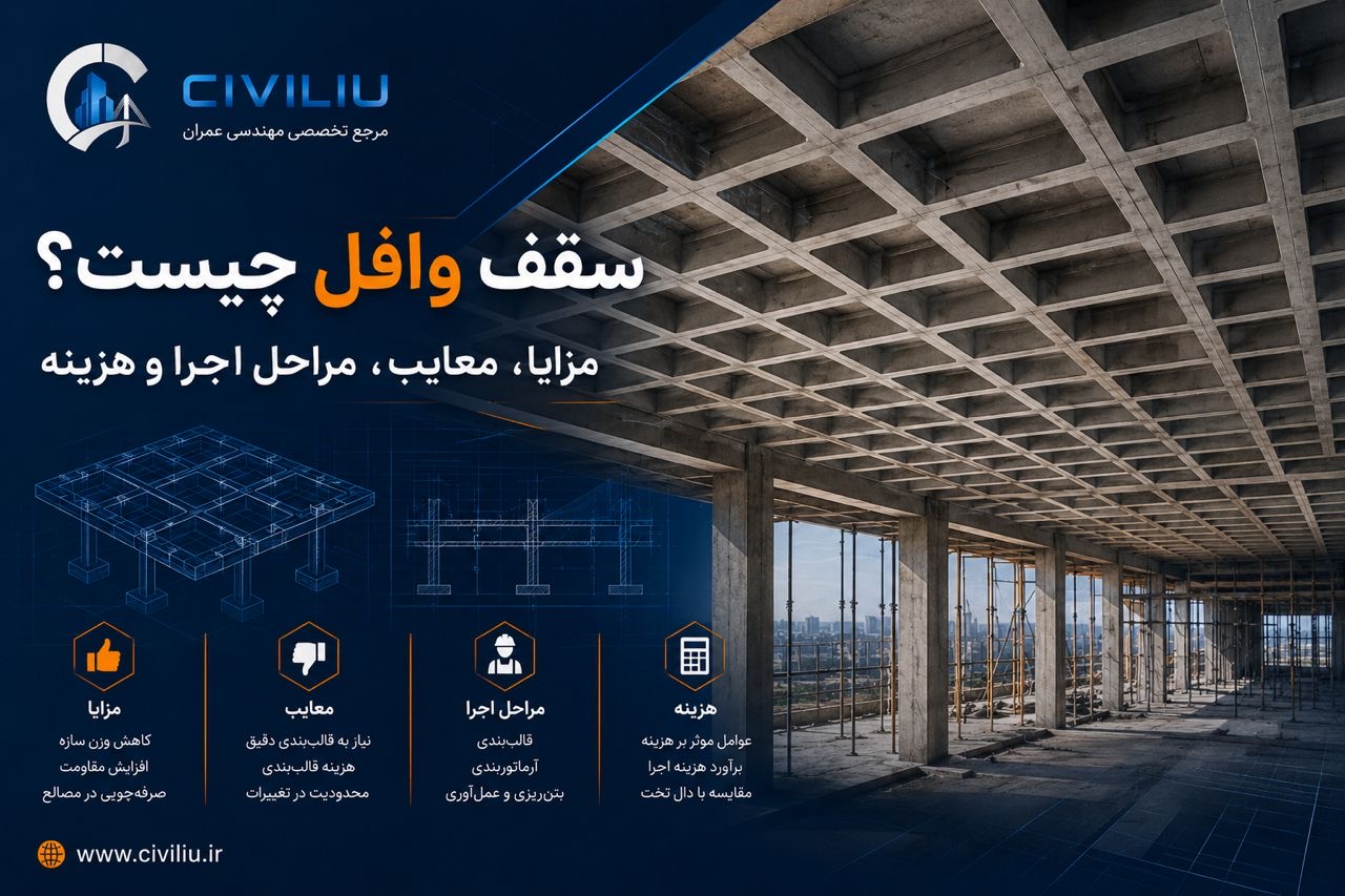سقف وافل چیست؟ مزایا، معایب، مراحل اجرا و هزینه