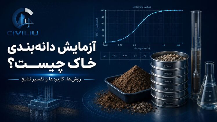 آزمایش دانه‌بندی خاک چیست؟ مراحل انجام، کاربردها و تفسیر نتایج